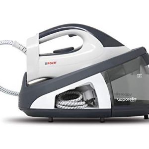 Polti Vaporella Simply VS10.10 – Centro De Planchado Bomba, 6.5 Bar, Autonomía Ilimitada, Salida De Vapor De 120 Gramos/Minuto, Blanco/Gris