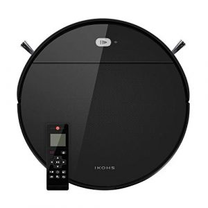 IKOHS NETBOT S12 – Robot Aspirador 4 en 1 – Barre, aspira, Pasa la mopa y friega el Suelo, Navegación Inteligente, Automático Carga, para Suelos Duros y alfombras, programable (Negro antracita)