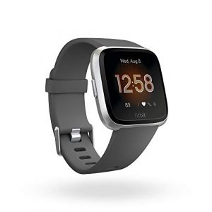 Fitbit Versa Lite – Reloj Deportivo inteligente Smartwatch, Adultos Unisex, Gris/Oscuro,Gris (Charcoal/Silver Aluminum)