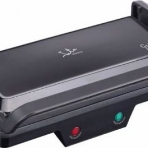 Jata GR266 Grill de Asar 3 en 1 con Placa Superior Baja Recta 180° Para un Mejor Cocinado Placas mixtas 27 x 14 cm Presión de Asado Uniforme Antiadherente