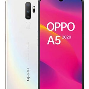 OPPO A5 2020 – Smartphone de 6.5″ HD+, 4G Dual SIM, 3 GB/ 64 GB, Qualcomm Snapdragon 665 Octacore, cámara trasera 12 Mpx + 8 Mpx (gran angular) + 2 Mpx + 2 Mpx, 5.000 mAh, Android 9, Blanco
