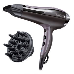Remington D5220 Pro Air Turbo – Secador de Pelo Iónico, 2400 W, Concentrador y Difusor, Negro