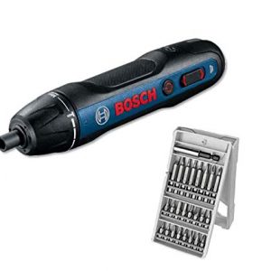 Bosch Professional Atornillador a batería Bosch GO (incl. juego de 25 puntas, cable de carga USB, L-BOXX Mini) – Amazon Edición