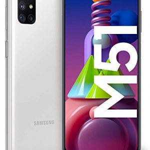 Samsung Galaxy M51 Smartphone de 6.7″ FHD+ | Móvil Libre | Super Batería de 7000 mAh y Carga rápida | 6GB de RAM y 128GB de ROM – Color Blanco [Versión española] [Exclusivo Amazon]