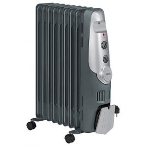 AEG RA 5521 – Radiador de aceite, 2000 W, 9 elementos, termostato, 3 niveles de potencia