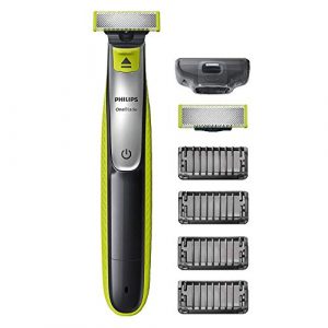 Philips OneBlade QP2530/30 – Recortador de Barba con 4 Peines de 1,2,3,4,5 mm Longitudes, Incluye Cuchilla Adicional, Recorta, Perfila y Afeita, Recargable