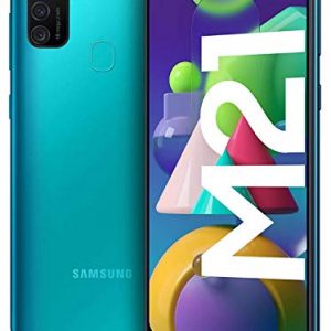 Samsung Galaxy M21 – Smartphone Dual SIM de 6.4″ sAMOLED FHD+, Triple Cámara 48 MP, 4 GB RAM, 64 GB ROM Ampliables, Batería 6000 mAh, Android, Versión Española, Color Verde