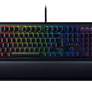 Razer Blackwidow Elite – Teclado Gaming,Teclado Mecánico Para Juegos Completo, Dial Digital Multifunción, Reposamuñecas Ergonómico, Teclas Controlables, Memoria Híbrida Integrada, ES Layout, Negro
