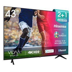 Hisense 43AE7000F UHD TV 2020 – Smart TV Resolución 4K con Alexa integrada, Precision Colour, escalado UHD con IA, Ultra Dimming, audio DTS Studio Sound, Vidaa U 4.0