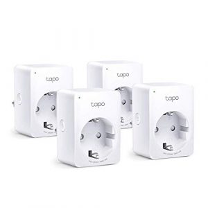 TP-Link Tapo P100 4-pack – WiFi Enchufe Inteligente Mini tamaño para Controlar su Dispositivo Desde Cualquier Lugar, sin Necesidad de Concentrador, Funciona con Amazon Alexa y Google Home