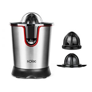 Solac Stillo 300 – Exprimidor de inox de 300 W con motor AC, con tapa presionable y desmontable, filtro de inox