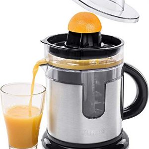 Princess 201975 Duo Juicer – Exprimidor con innovador depósito de zumo adicional, diseño de acero inoxidable