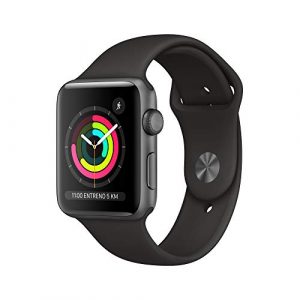 Apple Watch Series 3 (GPS) con caja de 42 mm de aluminio en gris espacial y correa deportiva – Negra
