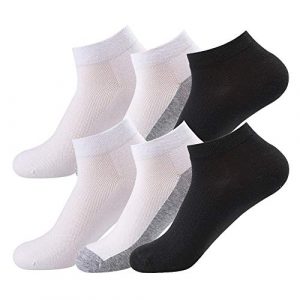 SCOBUTY Calcetines Deportivos,Calcetines para hombres,calcetines cortos para hombres, calcetines deportivos en algodón, tela transpirable – ideales para hacer ejercicio, trotar – 6 pares