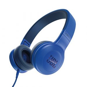 JBL E35 – Auriculares Supraaurales en el Diseño Plegables con Universal de 1 Botones de Mando a Distancia y Micrófono extraíble Cable, azul