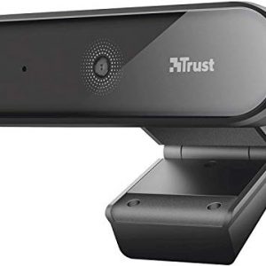 Trust Tyro Webcam con Microfono PC Full HD 1080p (USB, Enfoque Automático, Videollamadas, Grabación, Conferencias, Skype, Hangouts, Teams, Zoom) Negro