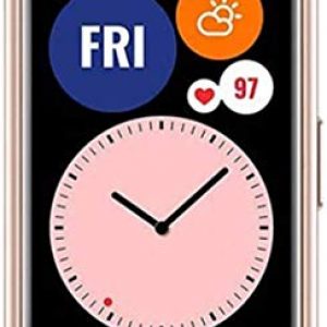HUAWEI Watch FIT – Smartwatch con Cuerpo de Metal, Pantalla AMOLED de 1,64”, hasta 10 días de batería, 96 Modos de Entrenamiento, GPS Incorporado, 5ATM, Color Rosado