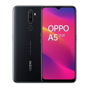 OPPO A5 2020 – Smartphone de 6.5″ HD+, 4G Dual SIM, 3 GB/ 64 GB, Qualcomm Snapdragon 665 Octacore, cámara trasera 12 Mpx + 8 Mpx (gran angular) + 2 Mpx + 2 Mpx, 5.000 mAh, Android 9, Negro