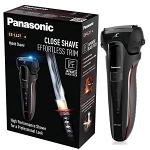Panasonic ES-LL21-K503 – Afeitadora Premium WET&DRY 3 en 1, Recortadora y Perfilador de Barba (3 Cuchillas Acero Inoxidable, Motor Ultrarrápido, Carga Rápida, Motor Lineal 13.000 oscilaciones)