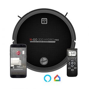 Hoover HGO330HC Hydro Pro – Robot Aspirador, Aspira, Barre, Friega y Pasa la Mopa, 2 Depósitos, Wi-Fi, Conexión Alexa, Autonomía 120mins, Mando y Base de Carga, Sensor Anticaída y Antichoque