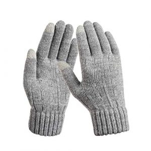 Guantes de Invierno Hombres/Mujeres, Guantes de Pantalla Táctil con Diseño Cálido Guantes de Punto para Deportes al Aire Libre, Moto，Acampar, Conducir