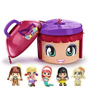 Pinypon- Dress Up Party, 5 Figuras con contenedor, Disfraces de fista, edición Limitada, Juguete (Famosa 700015882)