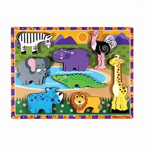 Melissa & Doug 13722 – Rompecabezas grande de madera – animales de safari