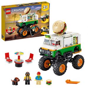 LEGO Creator – Monster Truck Hamburguesería, Juguete de Construcción 3 en 1, Construye un Todoterreno o un Tractor, Set a Partir de 8 Años (31104) , color/modelo surtido