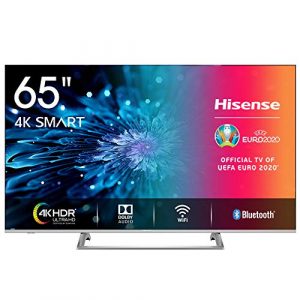 Hisense H65BE7400 Smart TV 65′ 4K Ultra HD, 3 HDMI, 2 USB, Salida Óptica, WiFi, Bluetooth, Dolby Vision HDR, Wide Color Gamut, Audio Dts, Procesador Quad Core, Smart TV VIDAA U 3.0 con IA
