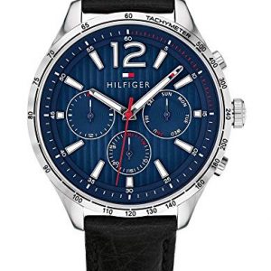Tommy Hilfiger Reloj Multiesfera para Hombre de Cuarzo con Correa en Cuero 1791468