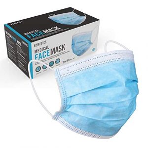 Homedics Mascarillas Médicas Desechables – Pack 50 unidades – 3 Capas Transpirables con Elástico para Los Oídos – Mascarillas IIR homologadas CE