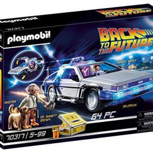 PLAYMOBIL- Back to The Future Delorean con Efectos de Luz, A Partir de 6 Años, Multicolor (70317)