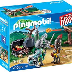 PLAYMOBIL- Starter Pack Starterpack Batalla Medieval, Color carbón (70036)