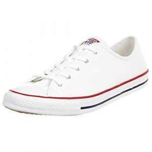 Converse Chuck Taylor All Star Dainty Ox Zapatillas Blancas/Rojas para Mujer
