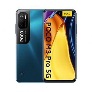 Poco M3 Pro Smartphone 5G Dual – RAM 6GB ROM 128GB MediaTek Dimensity 700, Pantalla DotDisplay FHD+ de 6,5″ a 90 Hz, Batería de 5000mAh (typ), Triple Cámara de 48 MP con IA (Versión Global) Azul