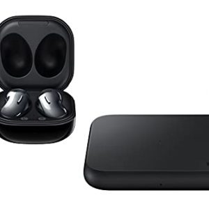 Samsung Galaxy Buds Live – Auriculares inalámbricos Bluetooth con cancelación de Ruido (ANC), batería Duradera, Sonido by AKG, Ajuste cómodo, Color Negro + Cargador inalámbrico P1300