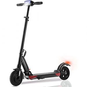 ACBK Patinete Eléctrico S02, 350W de Potencia, Ruedas de 8″, autonomía hasta 30 Km Reales, Doble suspensión, 3 velocidades, Ligero y Plegable para Adultos y Adolescentes (Negro), Manillar Ajustable