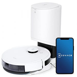 ECOVACS DEEBOT N8 PRO+ Robot aspirador con estación de vaciado automático, función de fregado, evitación de obstáculos en 3D, navegación láser dToF, App, Google Home, Alexa