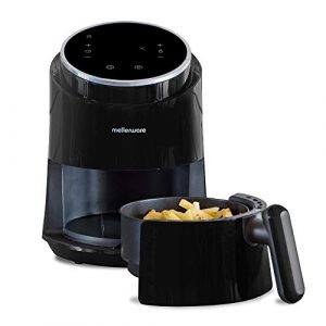 Mellerware – Freidora sin Aceite Crunchy! 1230W | 7 Programas Predefinidos | Temporizador Programable | Air Fryer 80-200 Grados | Diseño Compacto| 1,4L | Sin BPA/PFOA | Freidora de Aire | (Black)