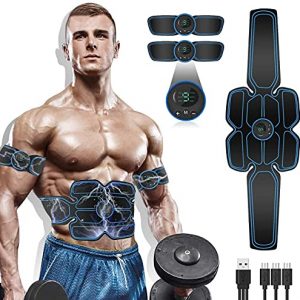 ROOTOK Electroestimulador Muscular Abdominales, Masajeador Eléctrico Cinturón con USB， Estimulación Muscular Masajeador Eléctrico Cinturón Abdomen/Brazo/Piernas/Glúteos