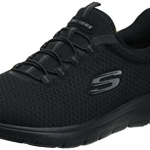 Skechers Summits, Sneaker Mujer, Black Mesh/Trim, 38 EU