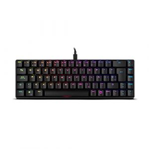 Ozone Mini Teclado Gaming Tactical -OZTACTICALSP- Mecanico sin Teclado numerico, Bluetooth, Switches Outemu Red, Iluminacion LED RGB, Silencioso, Layout Español, Negro