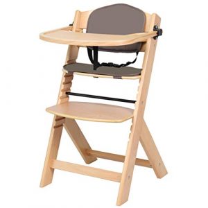 Babify Evo – Trona Evolutiva con bandeja, cojín y respaldo incluidos, Natural