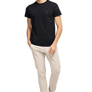 POLO CLUB Camiseta Azul Marino con Logo Bordado de Hombre