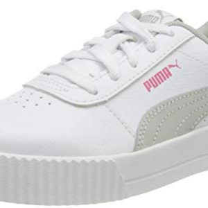 PUMA CARINA L PS, Zapatillas, Niñas, Blanco (Puma White/Puma White/Gray Violet), 33 EU