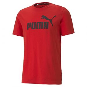 PUMA Logo Tee, Camiseta Hombre, Rosso (Red), M