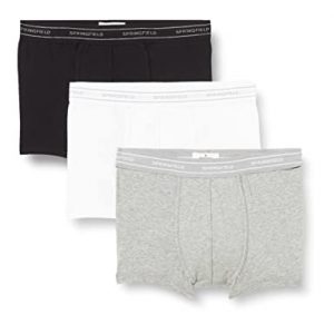 SPRINGFIELD Pack 3 Boxers Basic Bóxer, Amarillo/Off White, XL para Hombre