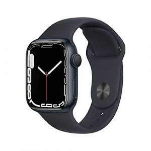 Apple Watch Series 7 (GPS) – Caja de Aluminio en Color Medianoche de 41 mm – Correa Deportiva en Color Medianoche – Talla única
