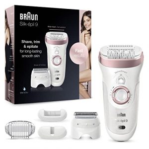 Braun Silk-épil 9 9-725 Depiladora Para Una Depilación Duradera, Blanco/Oro Rosa
