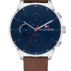 Tommy Hilfiger Reloj Multiesfera para Hombre de Cuarzo con Correa en Cuero 1791487
